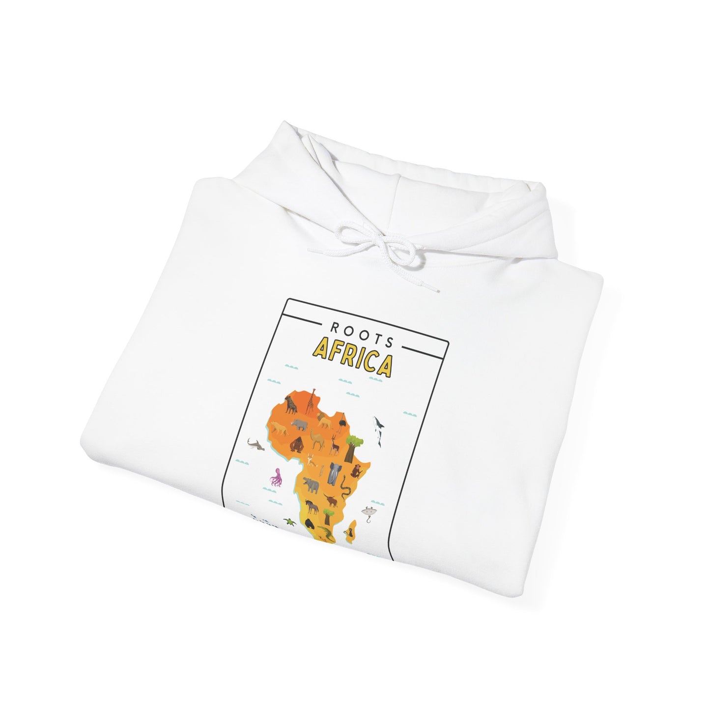 Roots Africa Map Hoodie – Unisex Heavy Blend™ Sweatshirt, AfroPrints Cultural Graphic Hoodie