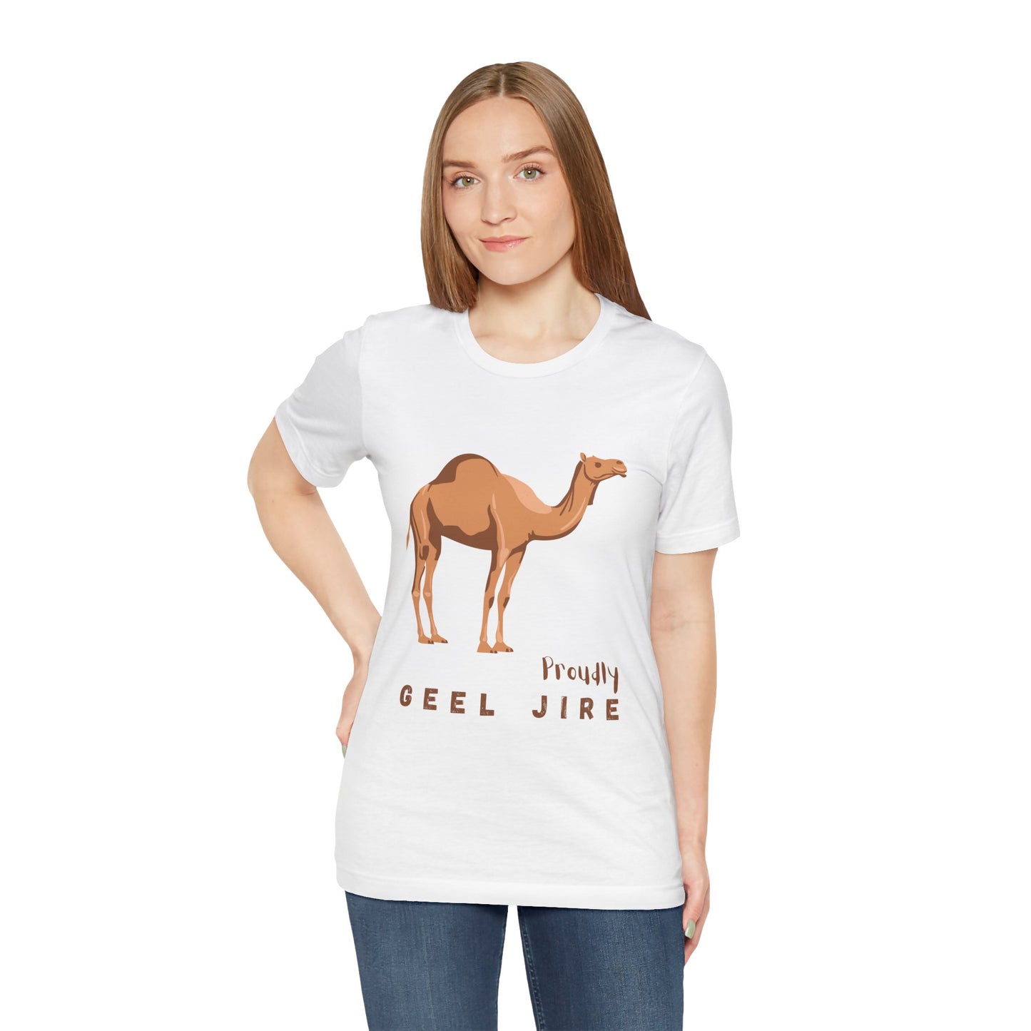 Proudly Geel Jire – Somali Heritage Camel T-Shirt
