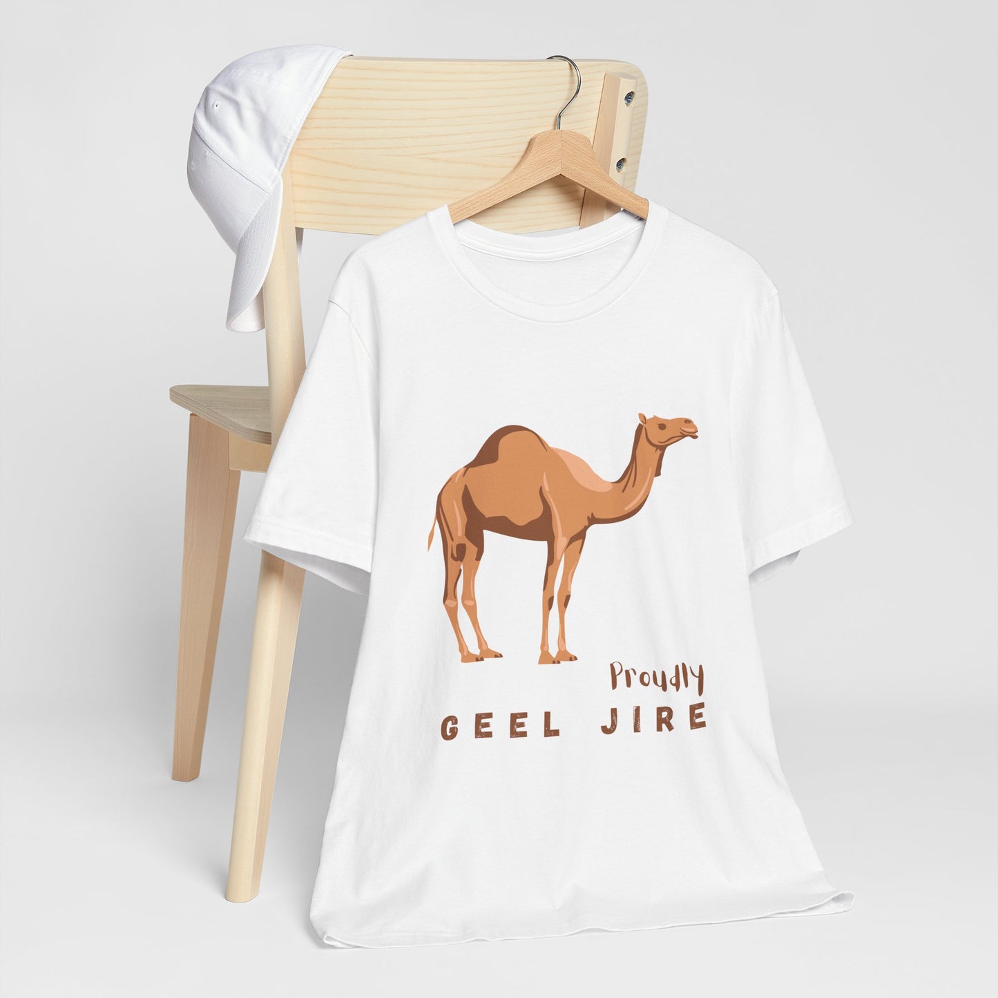 Proudly Geel Jire – Somali Heritage Camel T-Shirt