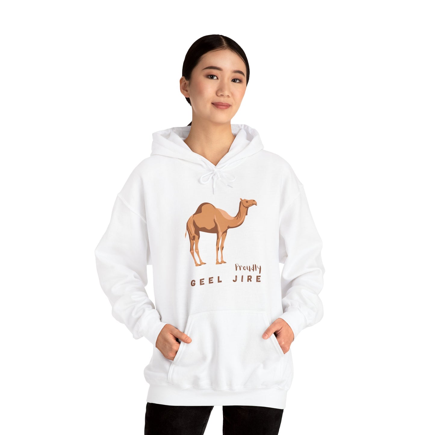 Proudly Geel Jire – Somali Heritage Camel Hoodie