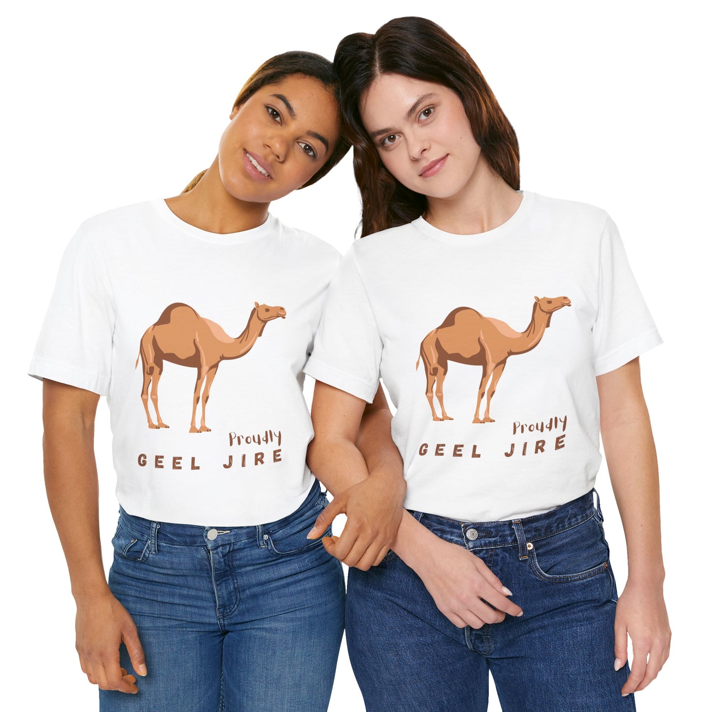 Proudly Geel Jire – Somali Heritage Camel T-Shirt