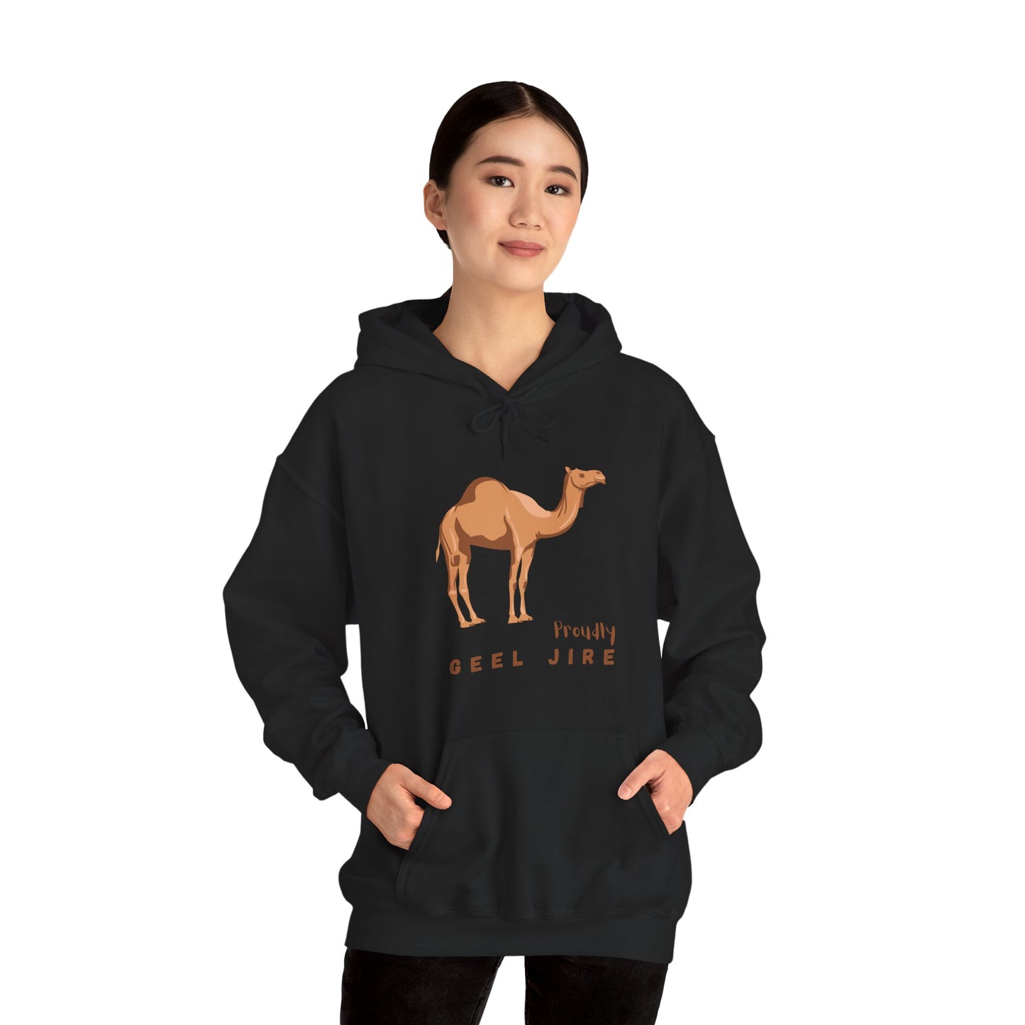 Proudly Geel Jire – Somali Heritage Camel Hoodie