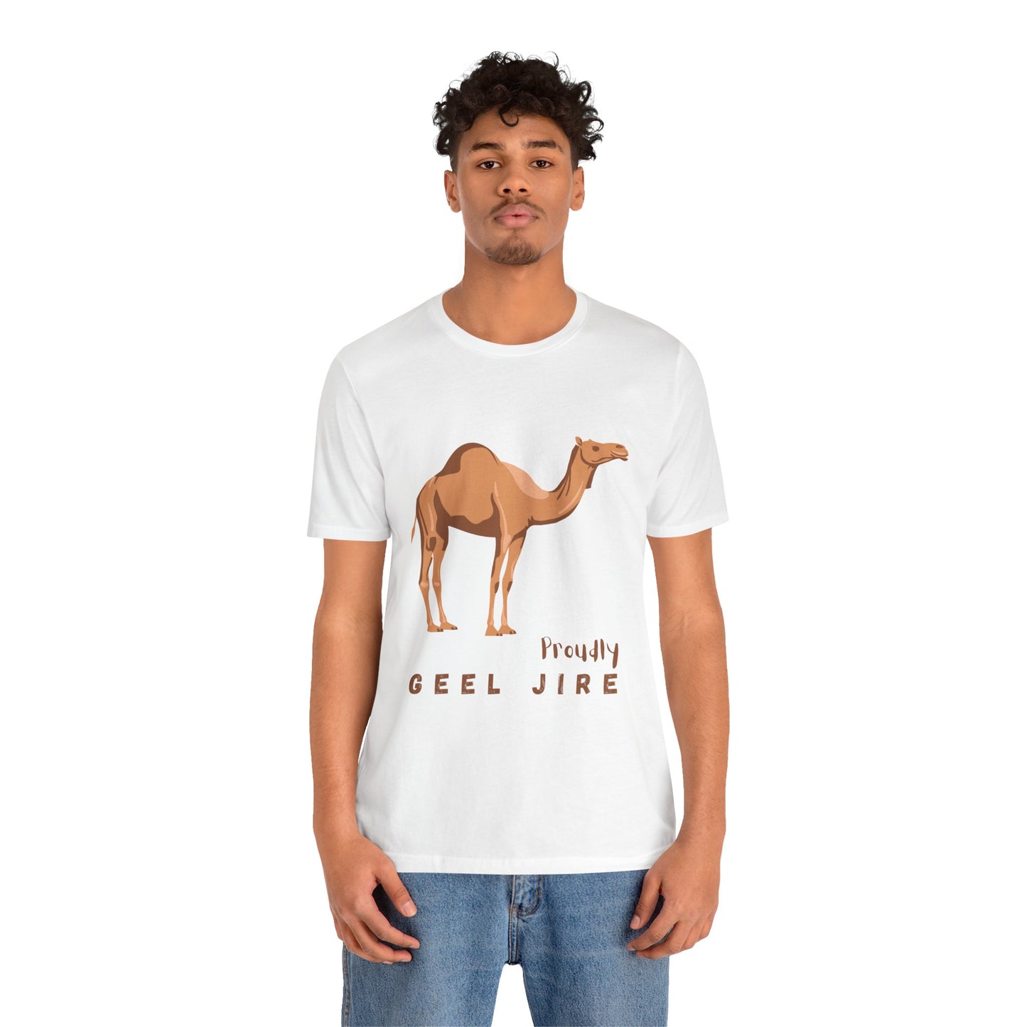 Proudly Geel Jire – Somali Heritage Camel T-Shirt