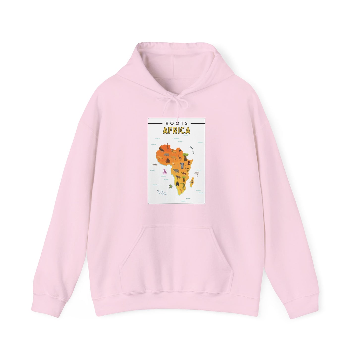 Roots Africa Map Hoodie – Unisex Heavy Blend™ Sweatshirt, AfroPrints Cultural Graphic Hoodie