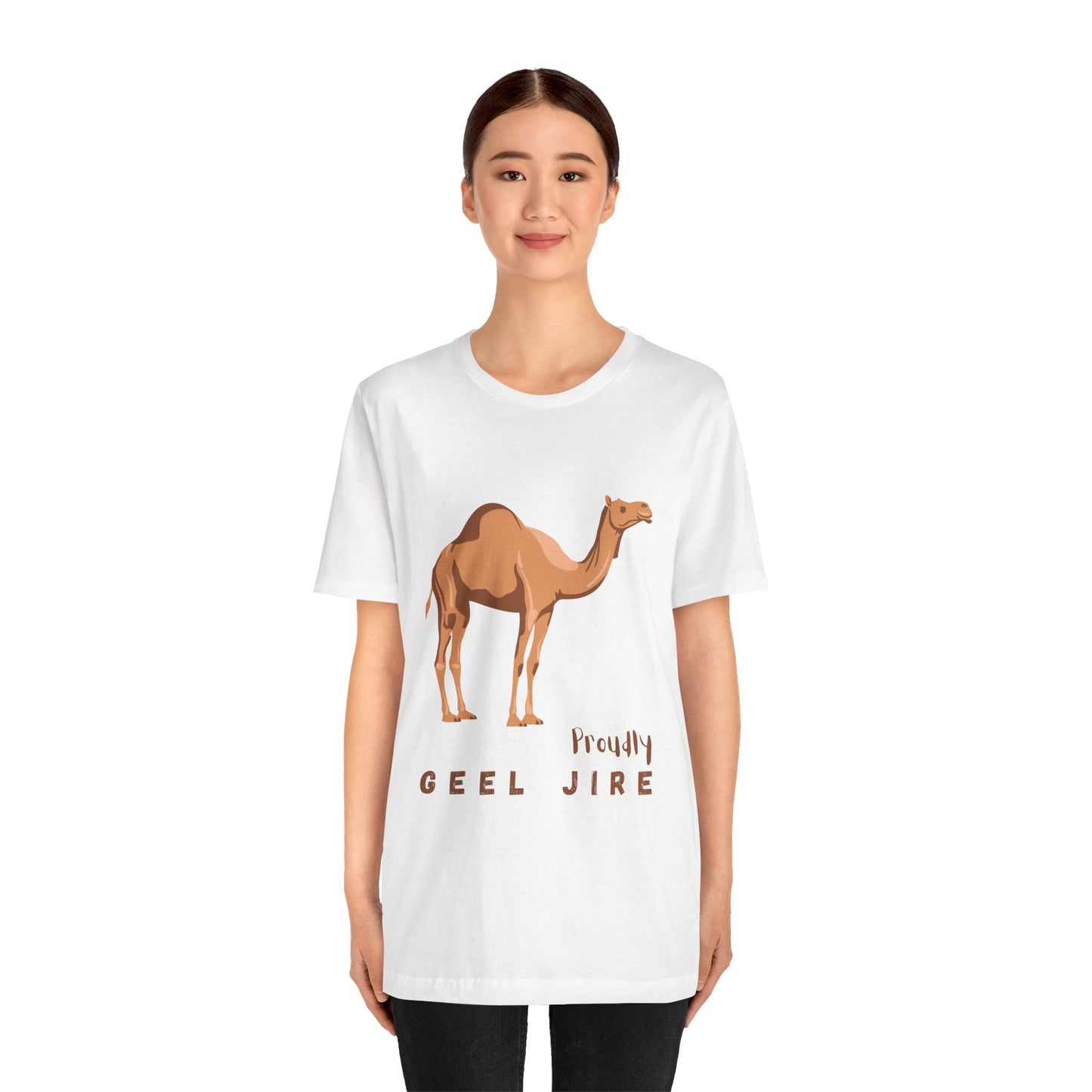 Proudly Geel Jire – Somali Heritage Camel T-Shirt